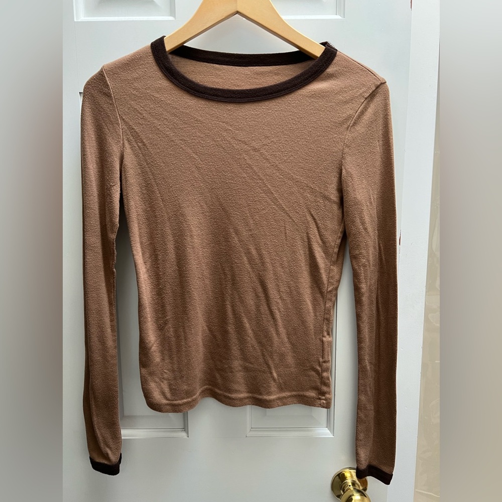 Brown light weight long sleeve shirt
